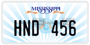 HND456  license plate in MS