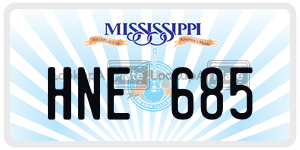 HNE685 license plate in Mississippi