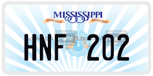 HNF202  license plate in MS