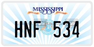 HNF534  license plate in MS