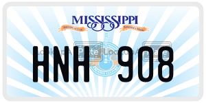 HNH908  license plate in MS