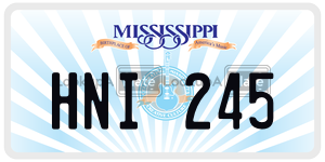 HNI245  license plate in MS