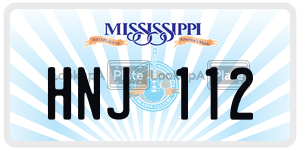 HNJ112  license plate in MS