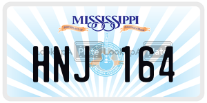 HNJ164  license plate in MS