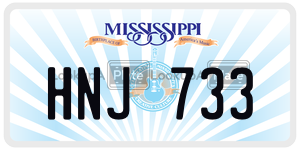 HNJ733  license plate in MS