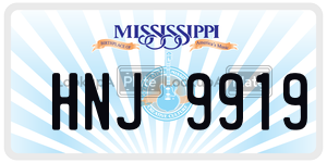 HNJ9919  license plate in MS