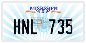 HNL735 license plate in Mississippi