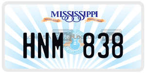 HNM838  license plate in MS