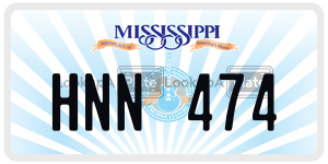 HNN474  license plate in MS