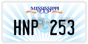 HNP253  license plate in MS