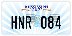 HNR084  license plate in MS