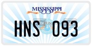HNS093  license plate in MS