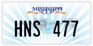 HNS477  license plate in MS
