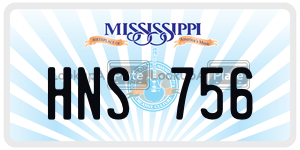 HNS756  license plate in MS