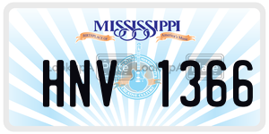 HNV1366  license plate in MS
