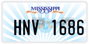 HNV1686  license plate in MS