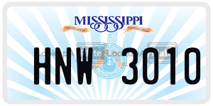 HNW3010  license plate in MS