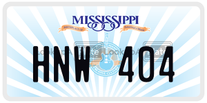 HNW404  license plate in MS