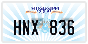HNX836  license plate in MS