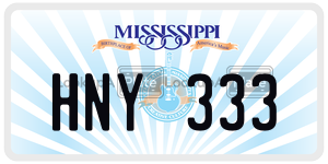 HNY333  license plate in MS