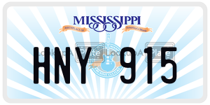HNY915  license plate in MS