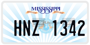 HNZ1342  license plate in MS