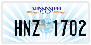 HNZ1702  license plate in MS