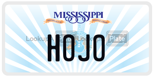 HOJO  license plate in MS