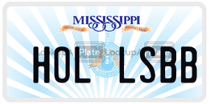 HOLLSBB  license plate in MS