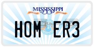 HOMER3  license plate in MS