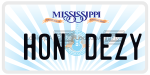 HONDEZY  license plate in MS