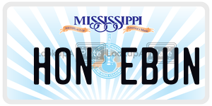HONEBUN  license plate in MS