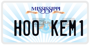 HOOKEM1  license plate in MS
