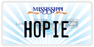 HOPIE  license plate in MS