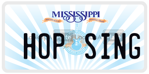HOPSING  license plate in MS