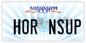 HORNSUP  license plate in MS