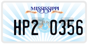 HP20356  license plate in MS