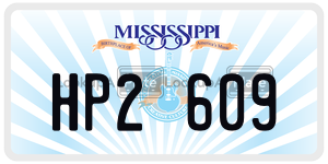 HP2609  license plate in MS