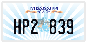 HP2839  license plate in MS