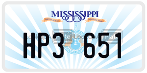 HP3651  license plate in MS