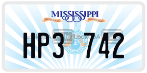 HP3742  license plate in MS