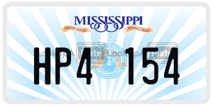 HP4154  license plate in MS