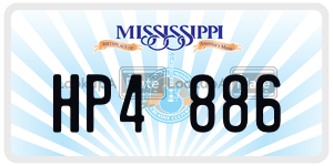 HP4886  license plate in MS