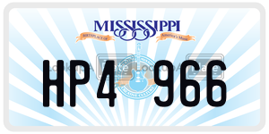 HP4966  license plate in MS