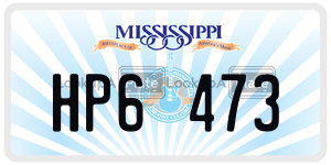 HP6473  license plate in MS