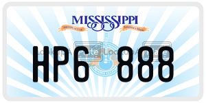 HP6888  license plate in MS