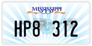 HP8312  license plate in MS