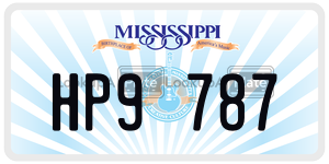 HP9787  license plate in MS
