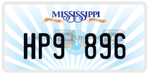 HP9896  license plate in MS