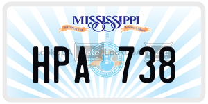 HPA738  license plate in MS
